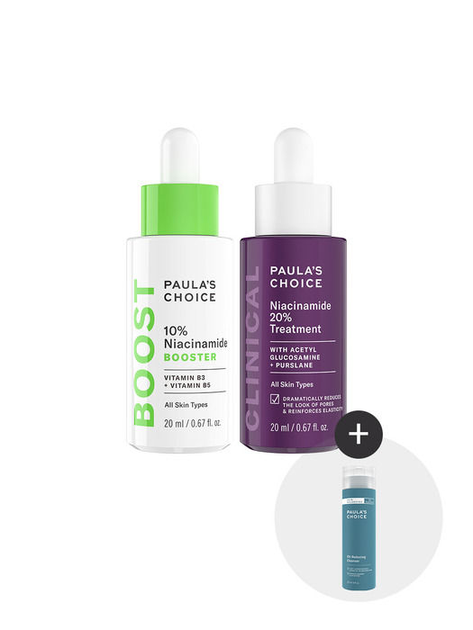 [모공케어세트](+클렌저 증정) 나이아신아마이드 부스터 앰플 20ml + 트리트먼트 20ml