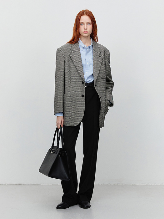 STRAIGHT SLACKS BLACK_UDPA5A202BK - Image 3