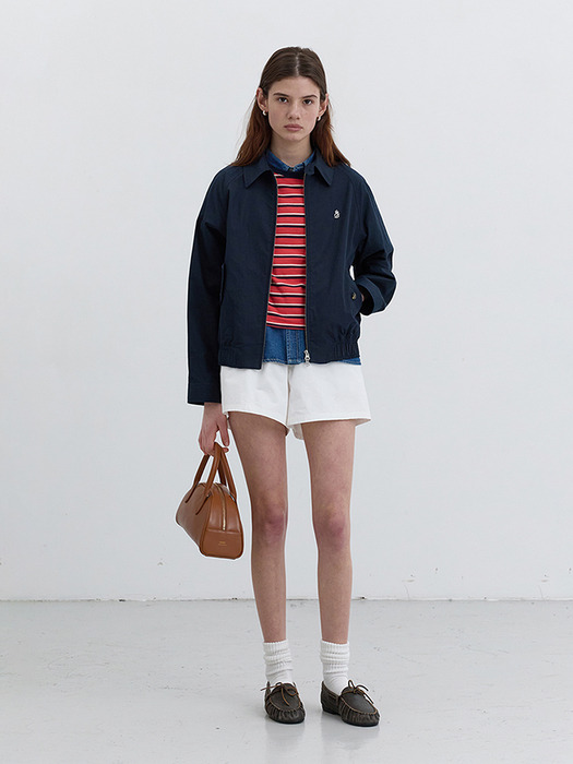 UNISEX SUMMER HARRINGTON JACKET FRENCH NAVY_UDJU5B122N2 - Image 3
