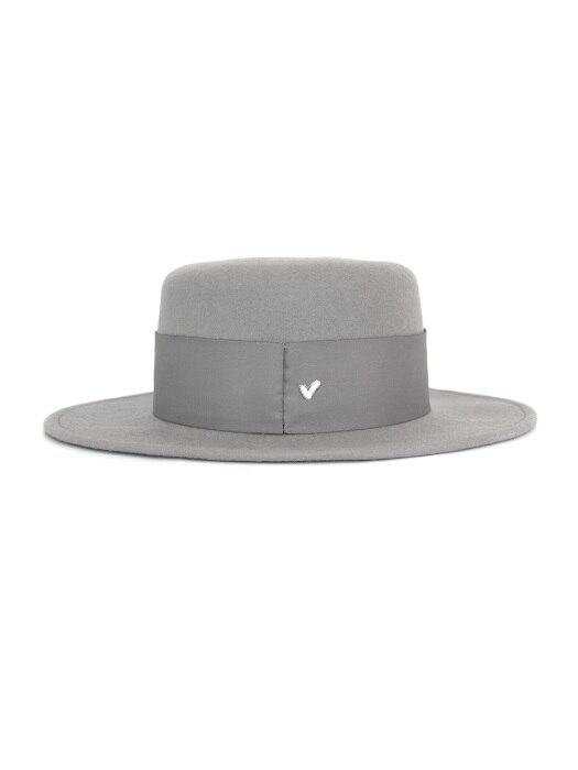 LAMBS WOOL BOATER HAT_GREY