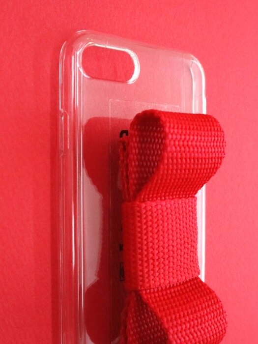 SUN CASE RIBBON CLEAR RED