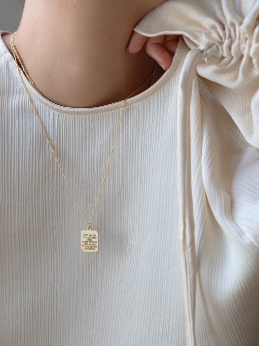 Vintage square necklace