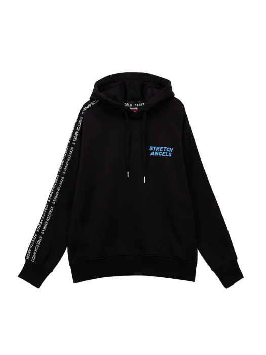 SA logo tape hoodie (Black)
