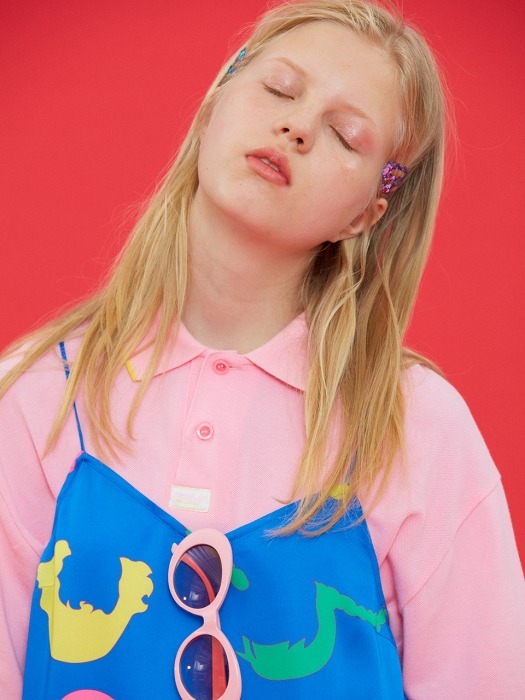 DOLLS ONLY LOGO COLLAR T/PINK