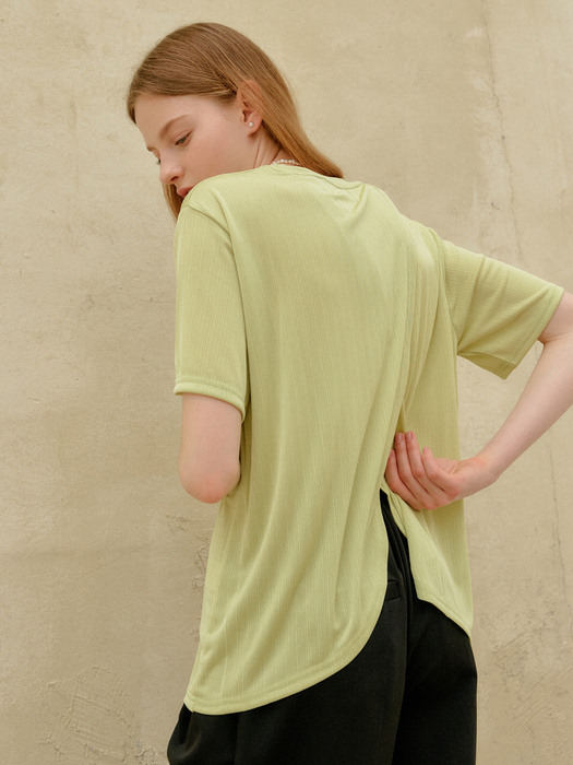 SLIT T-SHIRTS_LIME