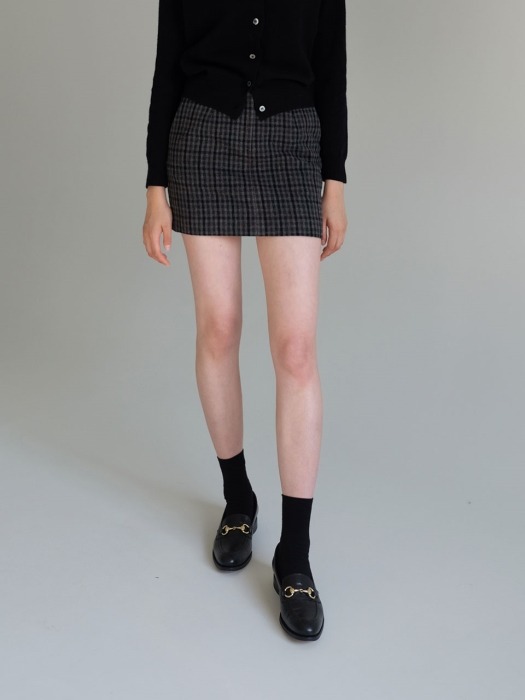 BELLA SKIRTS [EBONY CHECK] 