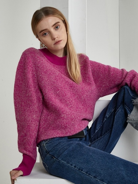 CROP WOOL KNIT - MT,PK