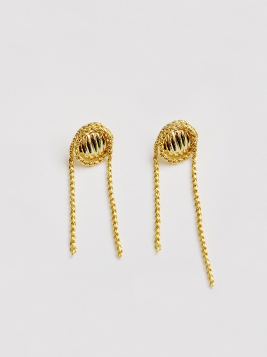 Button Rope Earring