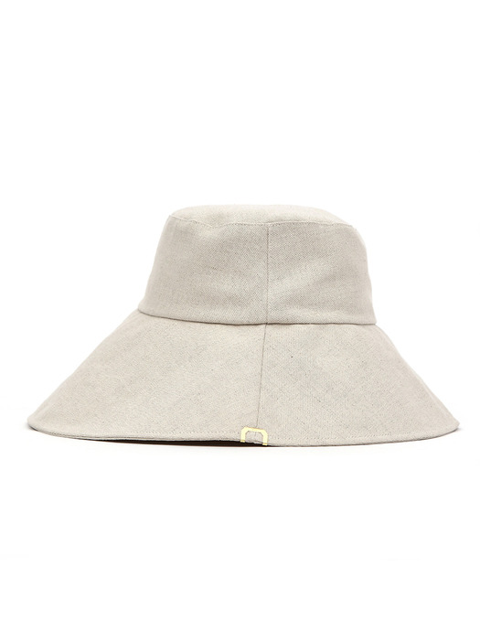 WIDE BUCKET / BIG EYE LINEN / SAND BEIGE