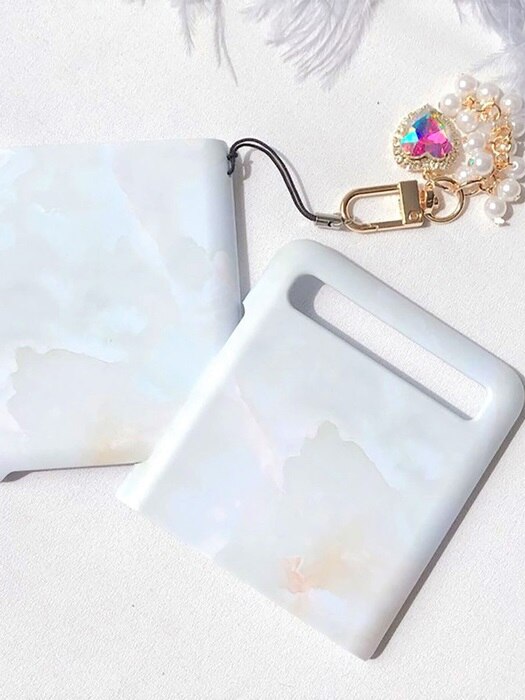 (Z플립) 무광 lily flower marble phone case