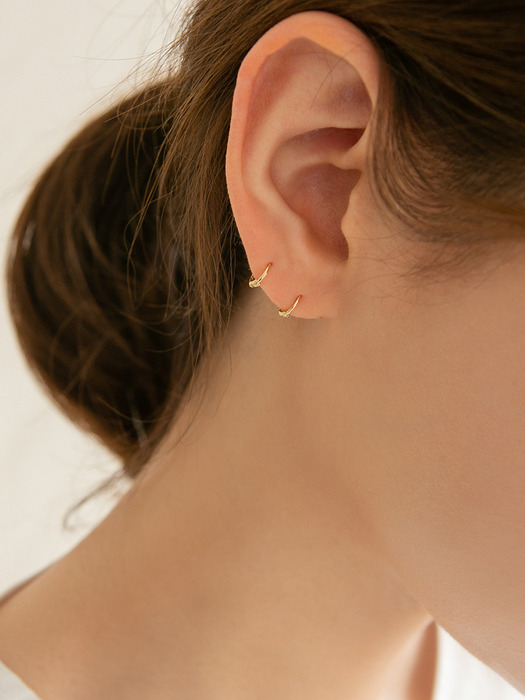 14k gold daily onetouch ring earrings (14K 골드)