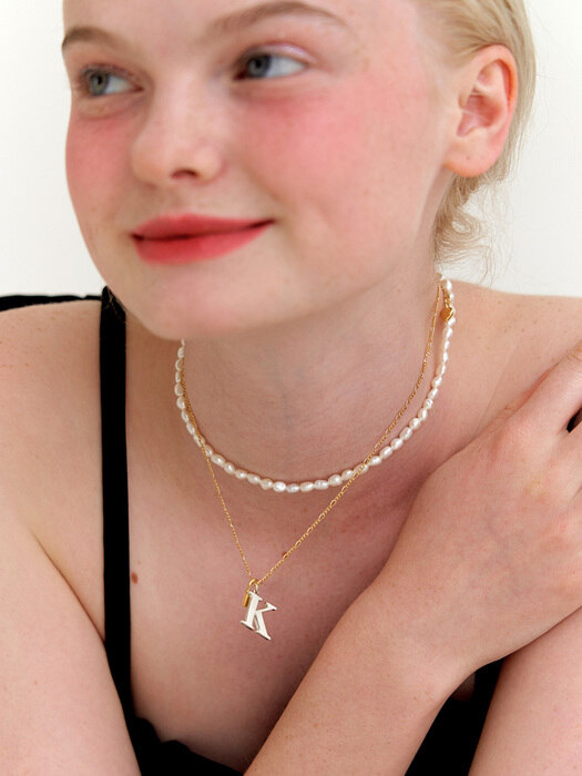 secret initial necklace (Silver 925)