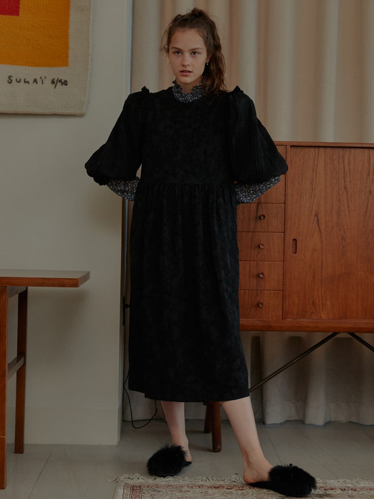 Elizabeth Jacquard Dress_Black