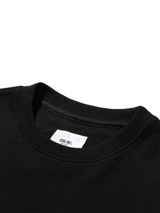 essential sweat shirt / black