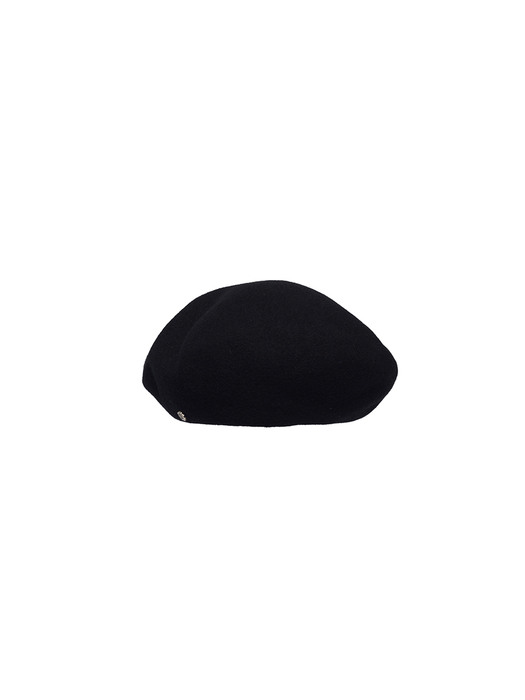 Dramatic wool beret - Black