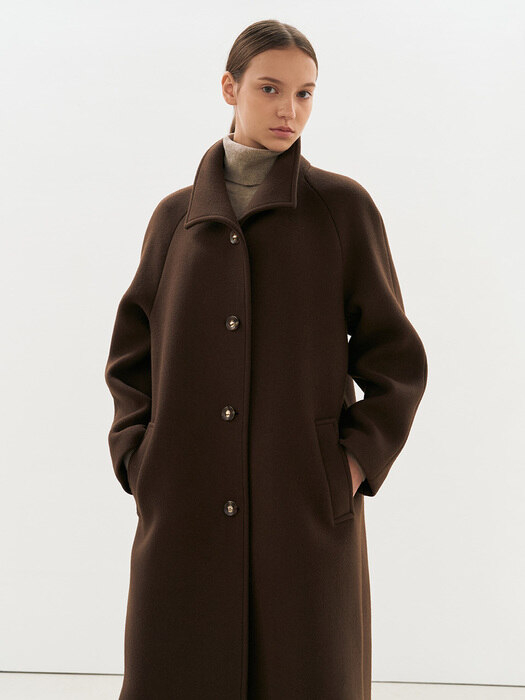 collar coat-brown