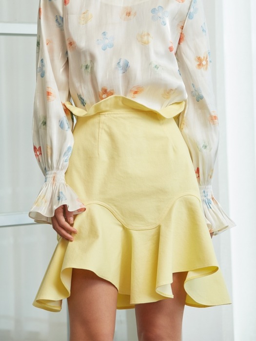 [리퍼브] yellow tulip skirt