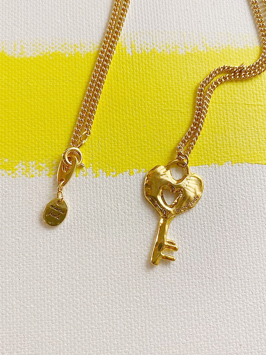 [2SET]we love gold necklece