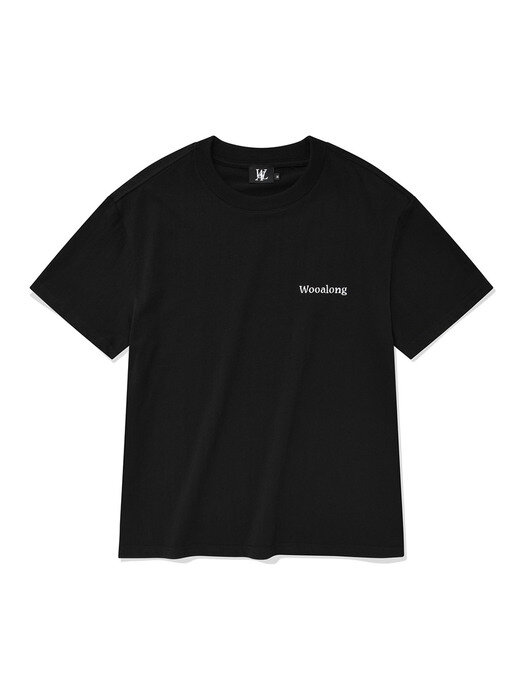 Lettering short sleeved T-shirt - BLACK 