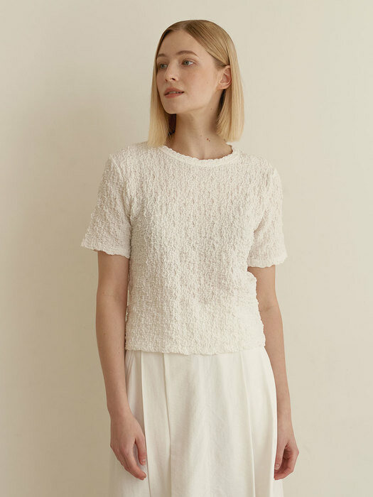 Wrinkle top - White