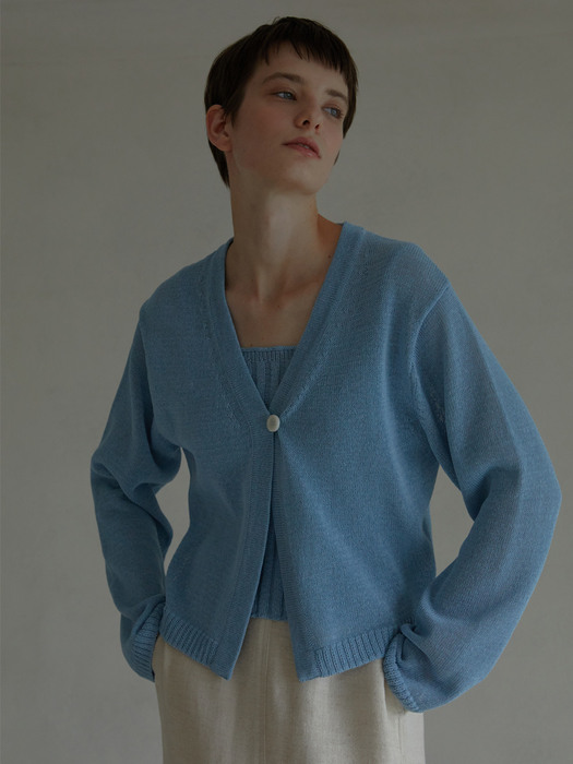 PAPER SUMMER CARDIGAN (LIGHT BLUE)