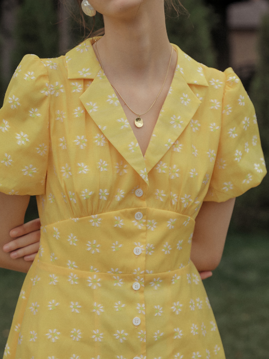 Yellow colored paper dress