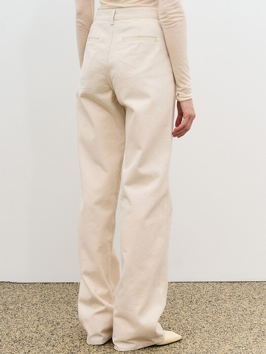 SEMI WIDE DENIM PANTS (cloud ivory)