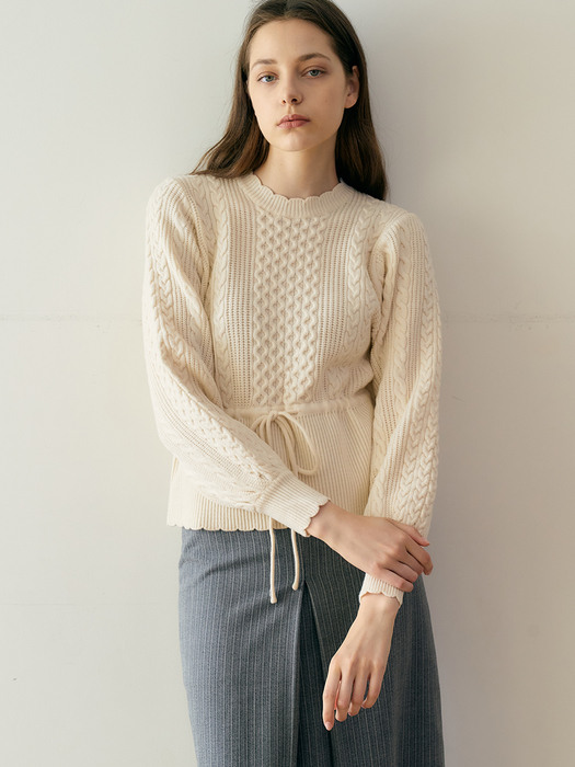 monts 1345 twisted string knit (cream)