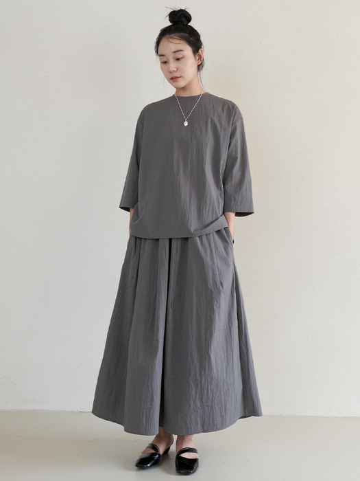 [단독] Flare Skirt - Grey