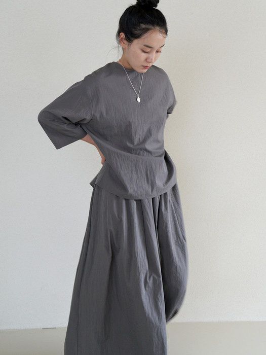 [단독] Flare Skirt - Grey