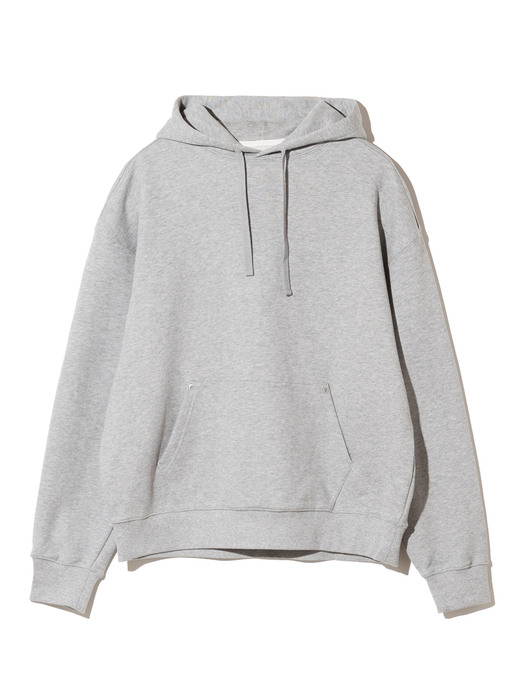 tidy crop sweat hoodie melange grey