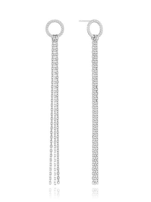 [Silver 925] Twist & Tassel drop Earrings