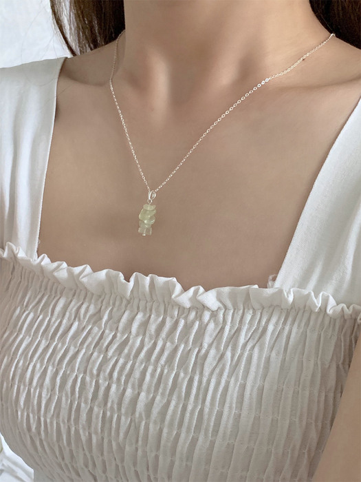 greenery gemstone necklace