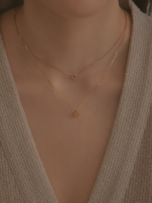 Small Frame Cube Necklace