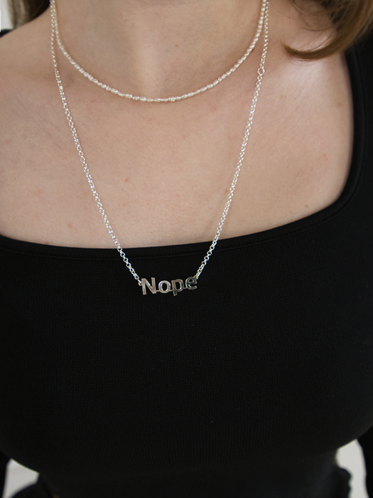 NOPE necklace silver