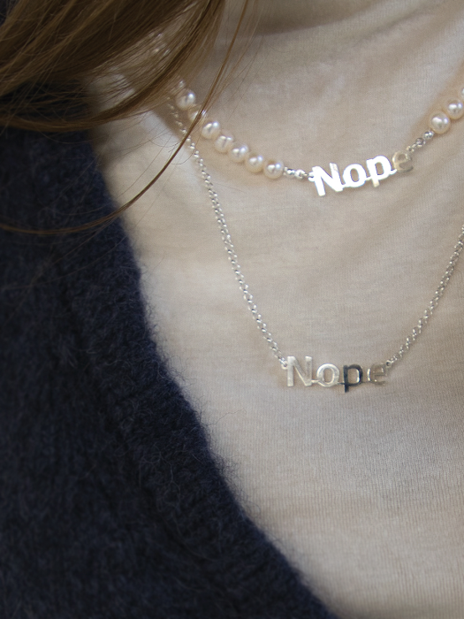 NOPE necklace silver