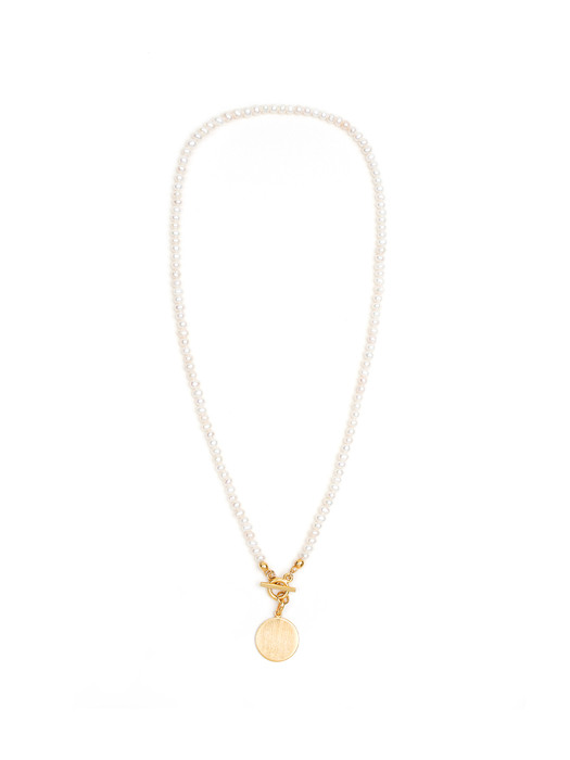 Gold one pendent pearl N