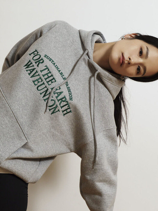 Arch slogan hoodie gray