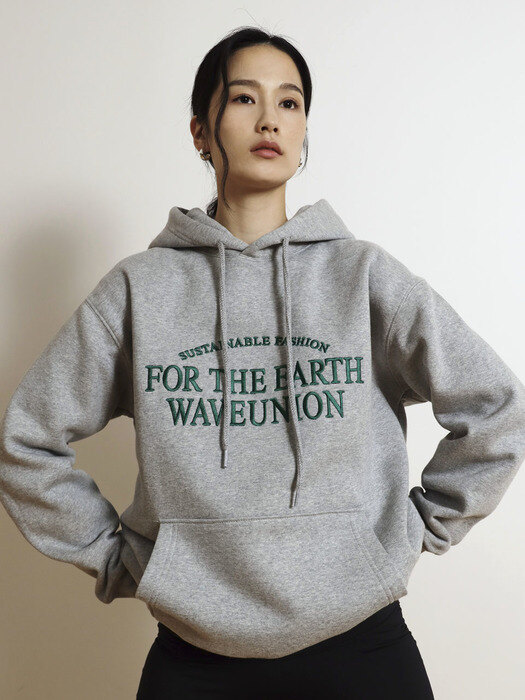 Arch slogan hoodie gray