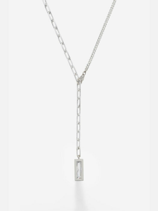 Riley Long Necklace White
