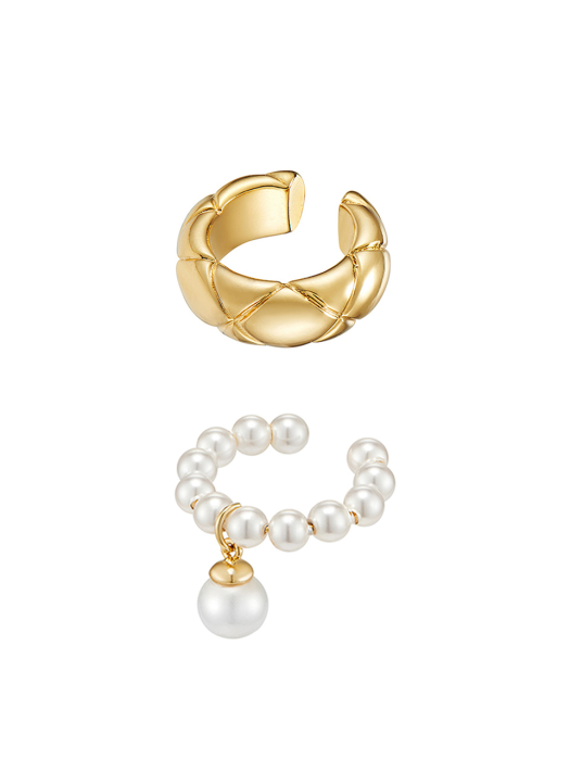 Volume Point Pearl Ear Cuff Set_SE0156