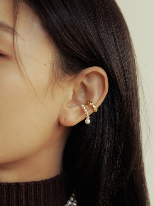 Volume Point Pearl Ear Cuff Set_SE0156