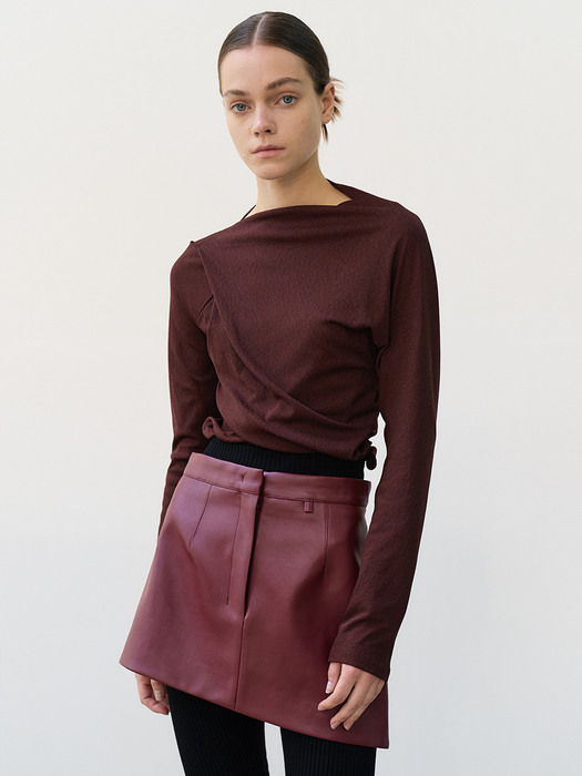 Wrapping Top, Burgundy