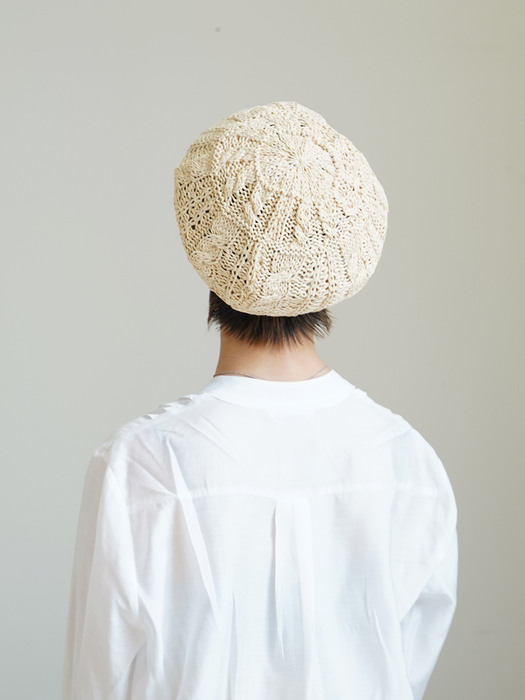 HATPPY cross knit beret