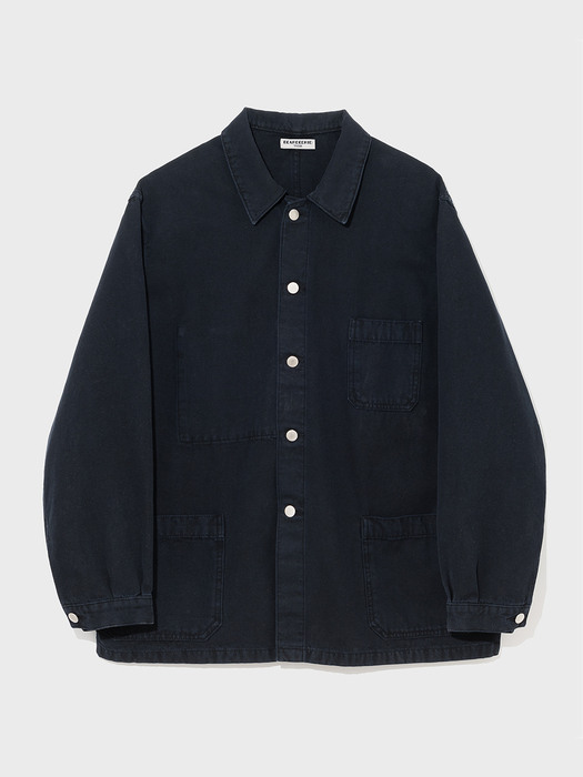 [Black Label] Garment-dyed Work Jacket_Deep Navy