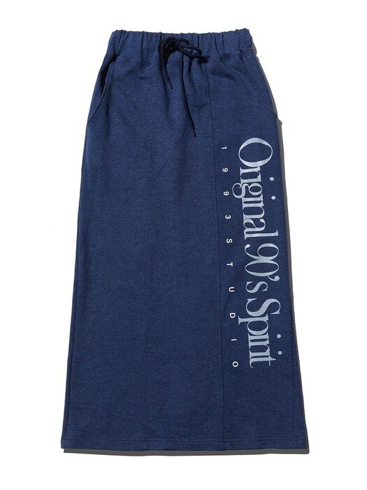 ORIGINAL SWEAT LONG SKIRT_NAVY