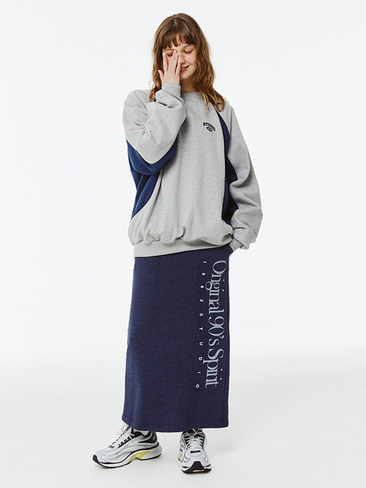 ORIGINAL SWEAT LONG SKIRT_NAVY