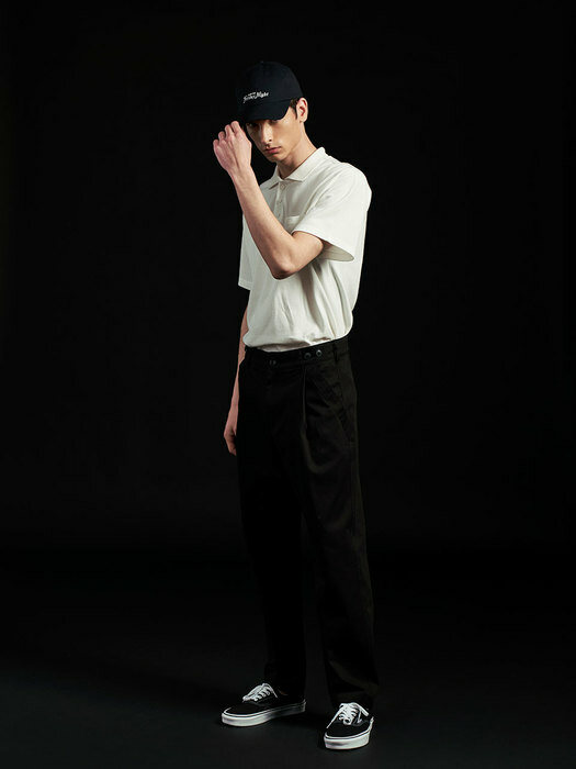ONE TUCK LOOSE FIT CHINO PANTS_MEN(BLACK)