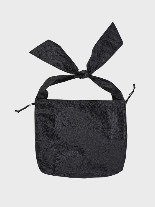 knotted strap nylon bag_black