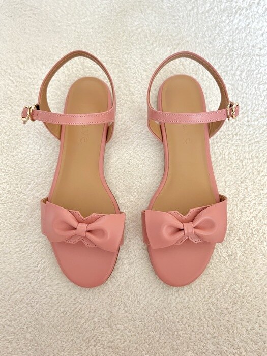 Blair Ribbon Sandals - Lazy Pink